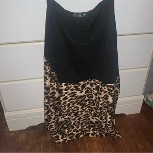 Black and cheetah print tank top